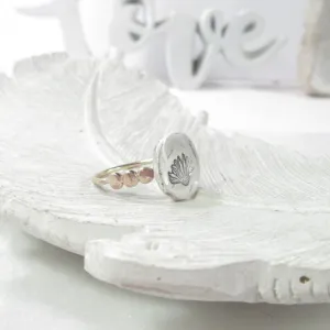Nugget Stacking Ring Echinacea Ring- Mixed Metals Choose Your Band