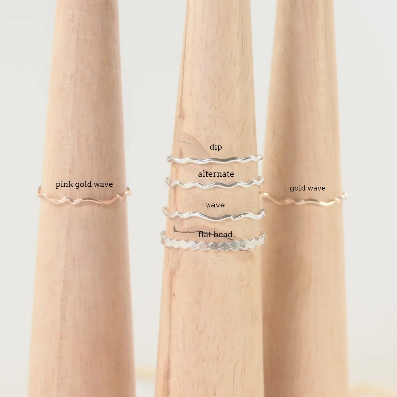 Nugget Stacking Ring Echinacea Ring- Mixed Metals Choose Your Band