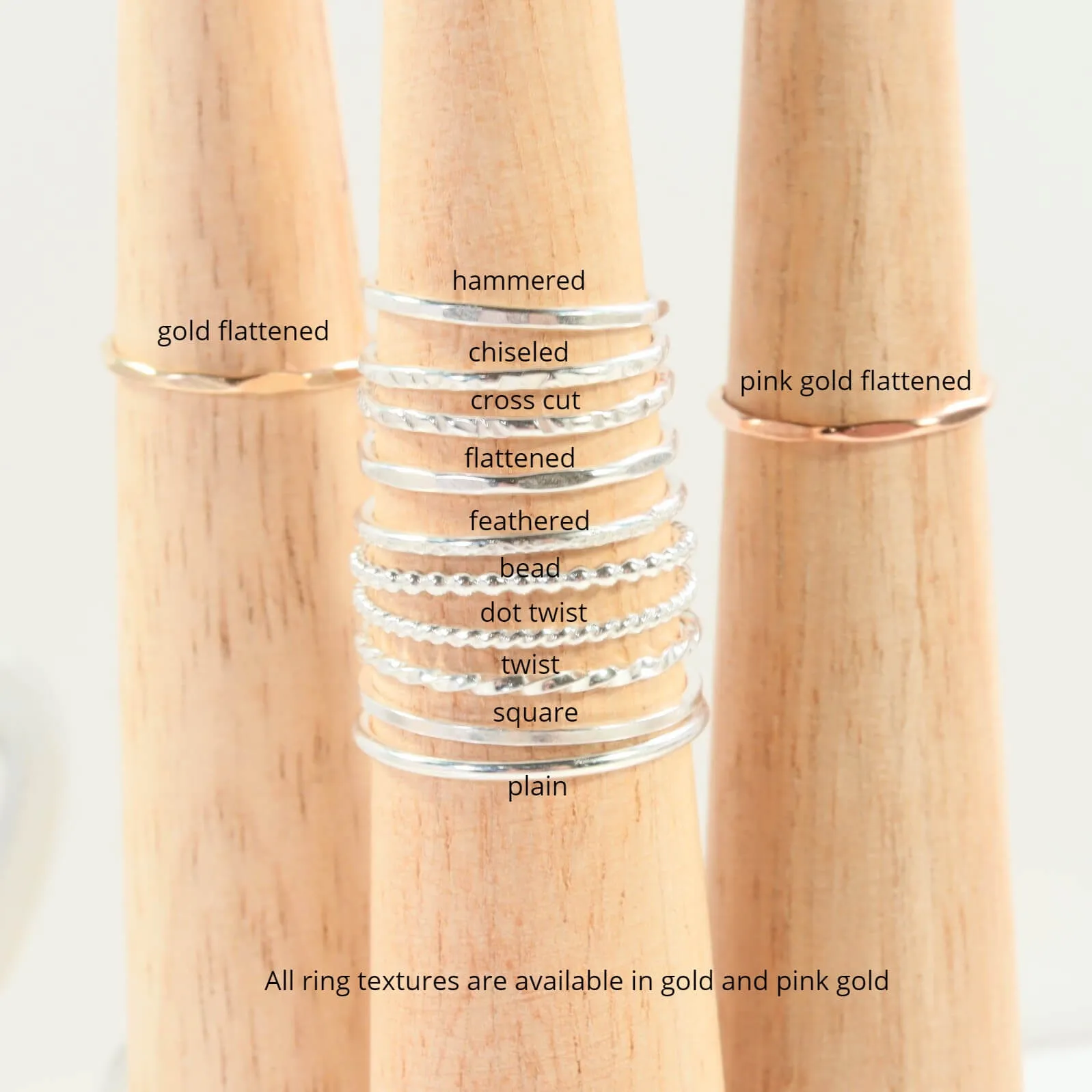 Nugget Stacking Ring Echinacea Ring- Mixed Metals Choose Your Band
