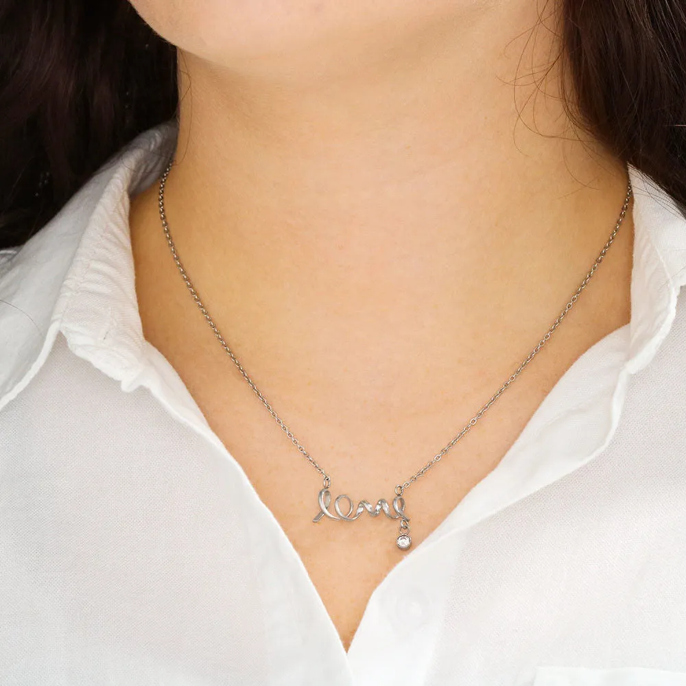 Oh my Lord! Eloise Scripted Love Necklace for Daughter