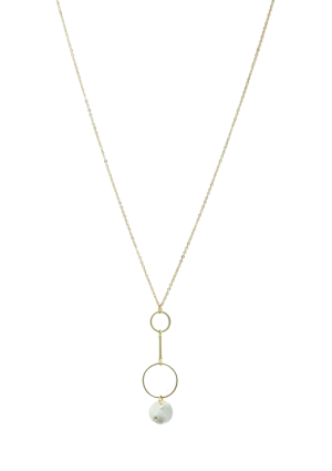 Ondine Brass Shell drop necklace - HALF OFF