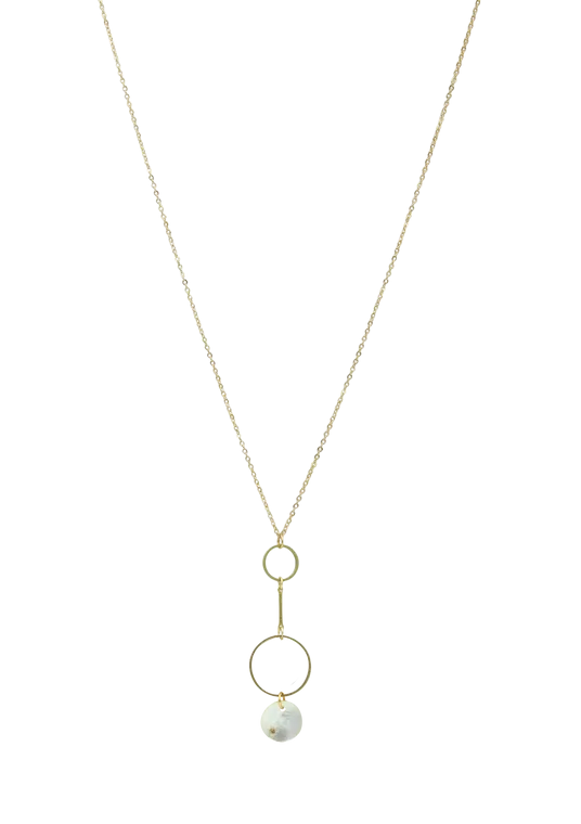 Ondine Brass Shell drop necklace - HALF OFF