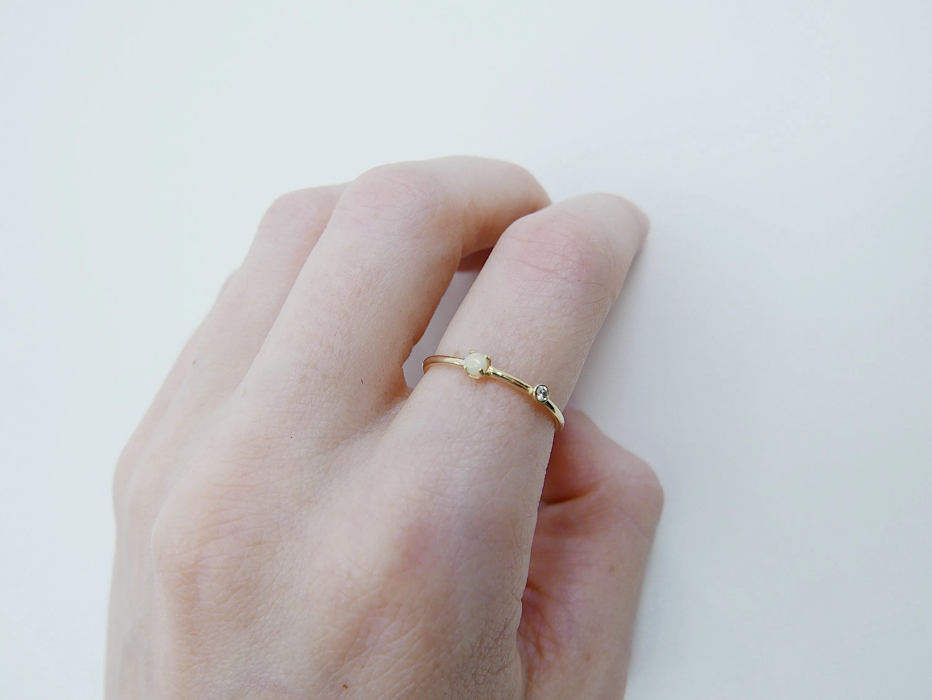 Opal Duet Ring - Small