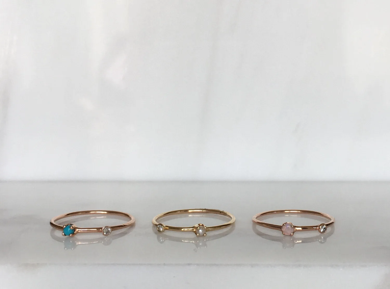 Opal Duet Ring - Small
