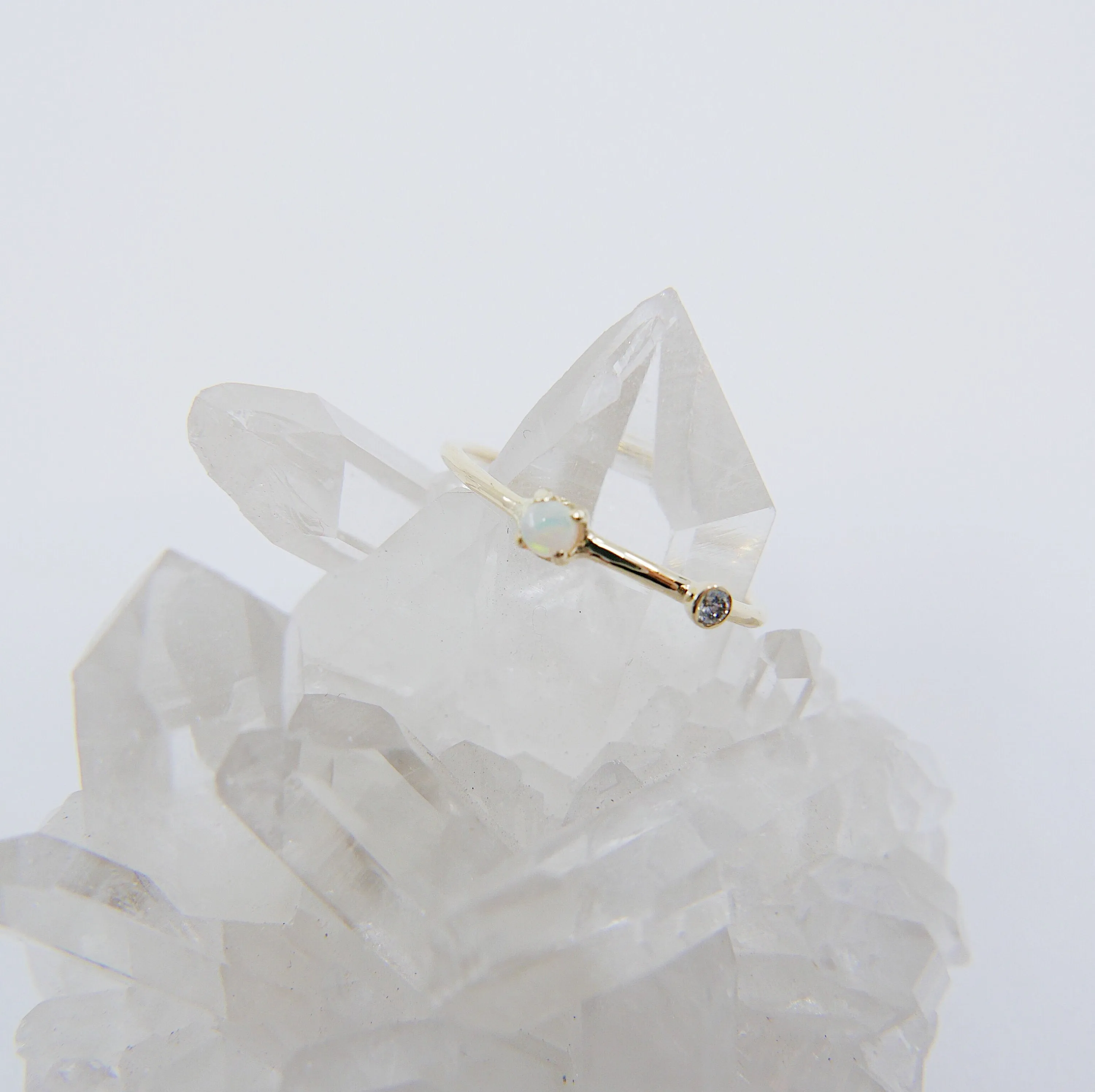 Opal Duet Ring - Small
