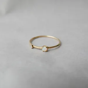 Opal Duet Ring - Small