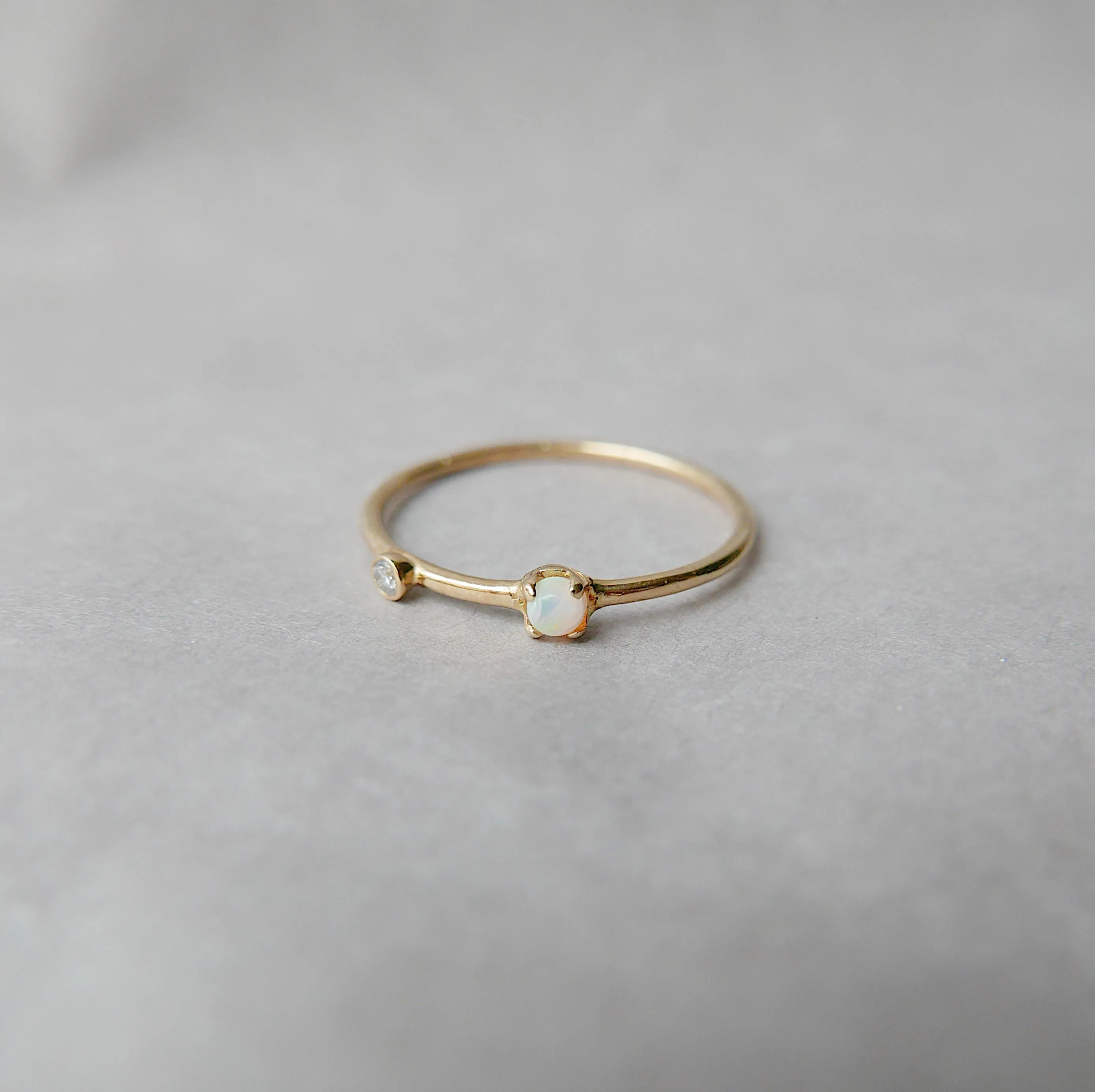 Opal Duet Ring - Small