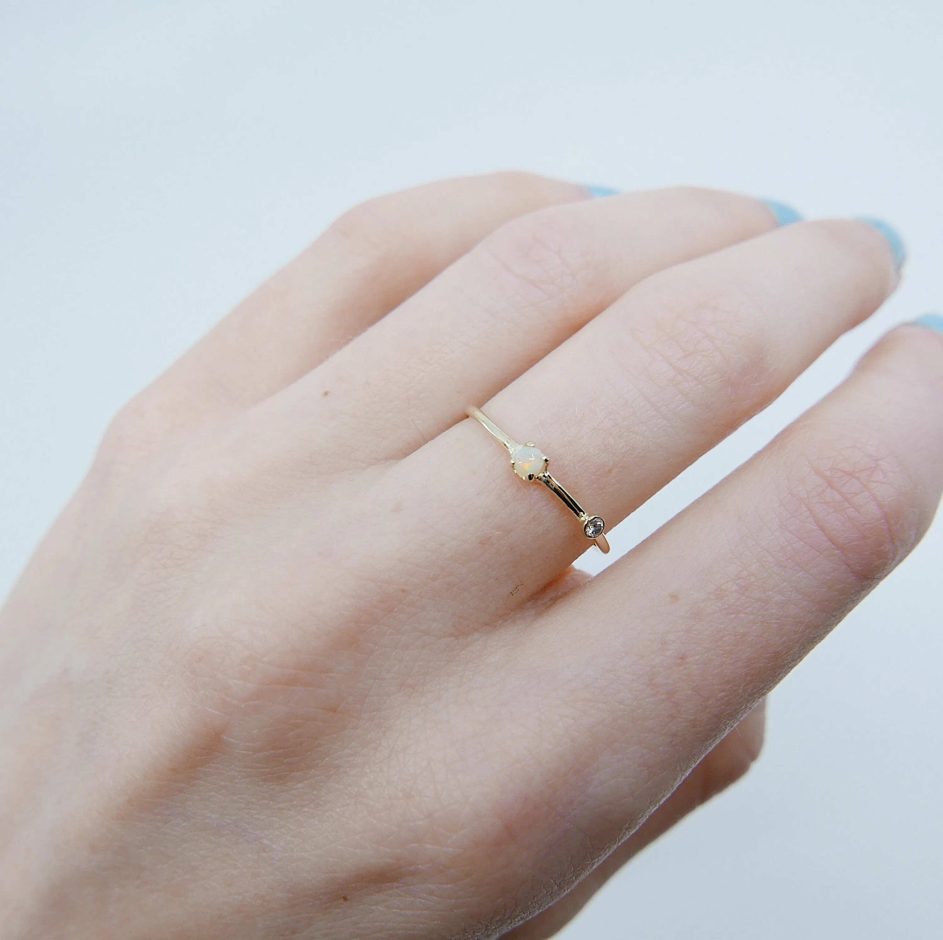 Opal Duet Ring - Small