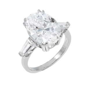 Oval CZ Ring