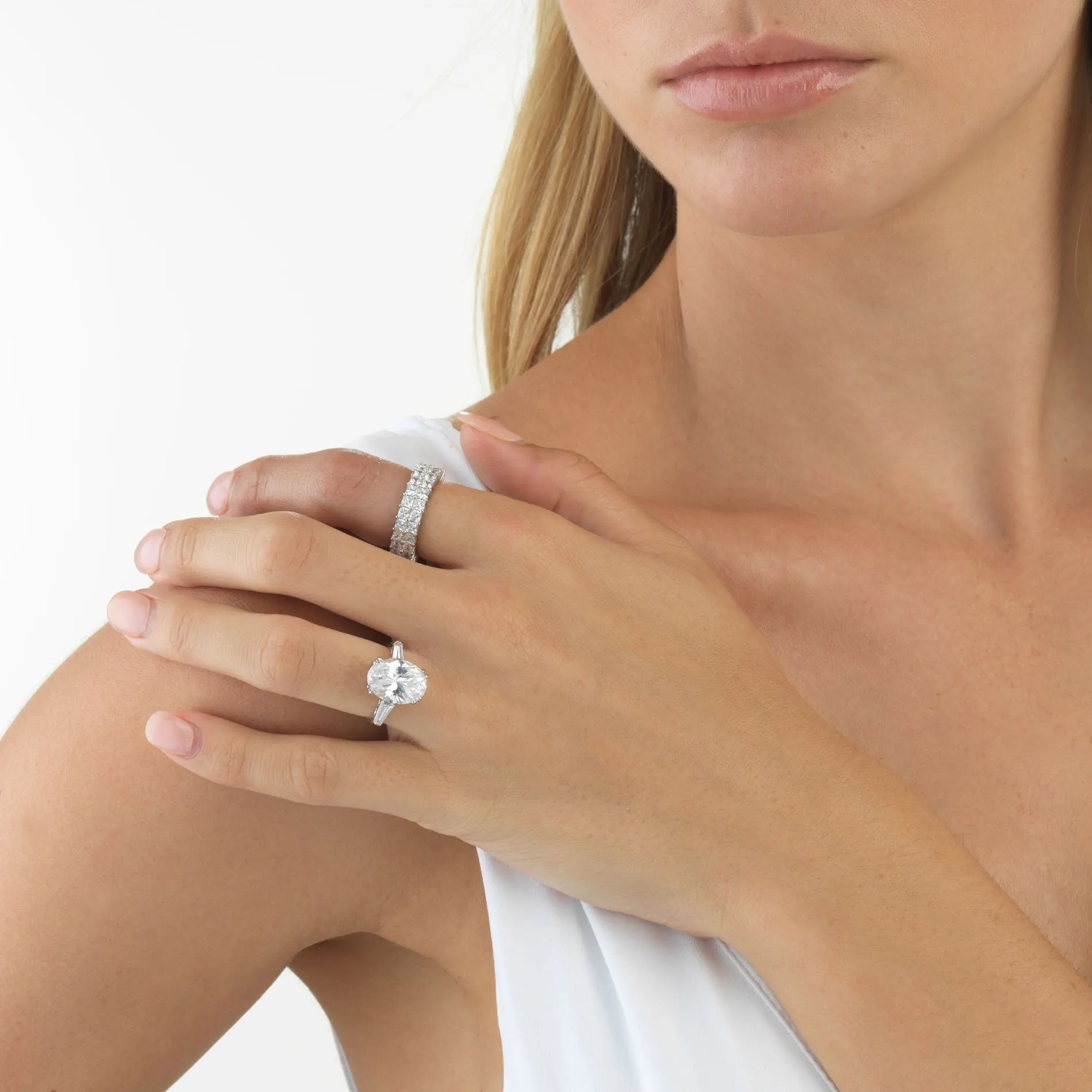 Oval CZ Ring