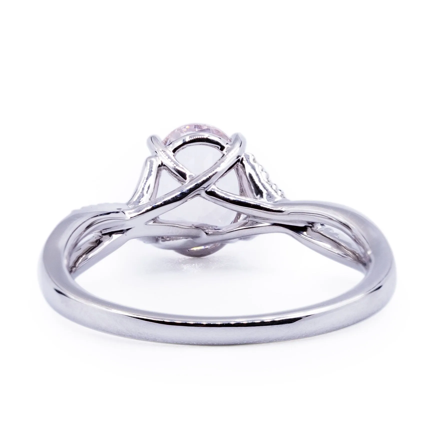 Oval Morganite Setting with Accented Infinity Shank