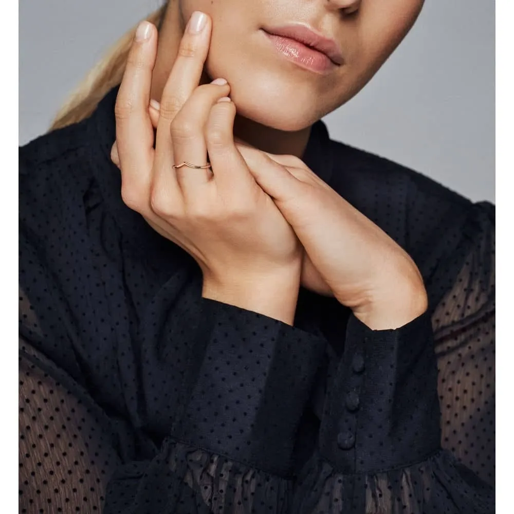 Pandora Rose Polished Wishbone Ring