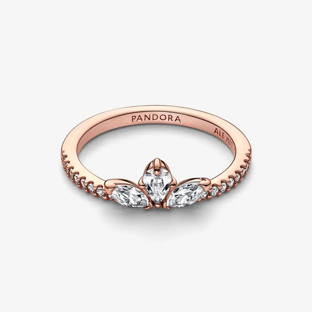 Pandora Rose Sparkling Herbarium Cluster Ring