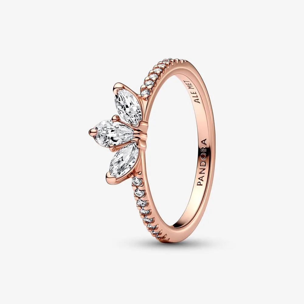Pandora Rose Sparkling Herbarium Cluster Ring