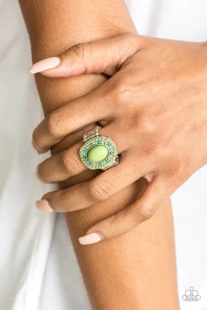 Paparazzi -Colorfully Rustic - Green Ring