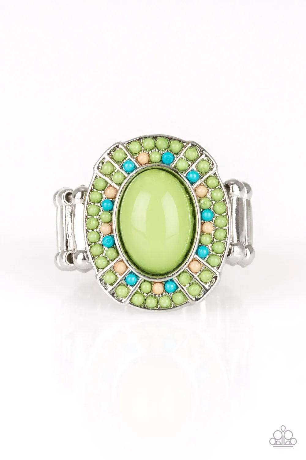 Paparazzi -Colorfully Rustic - Green Ring