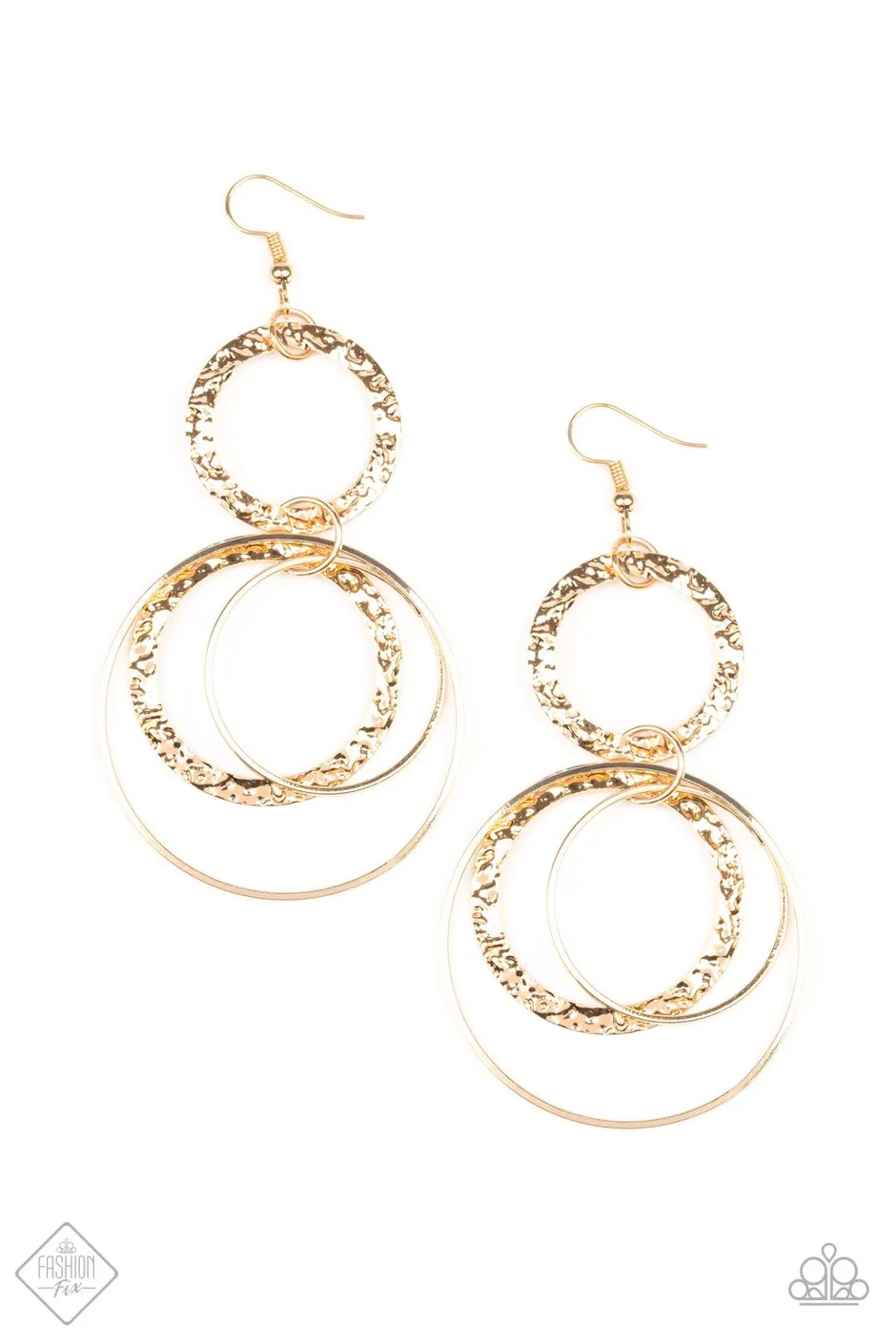 Paparazzi Eclipse Edge - Gold Earring