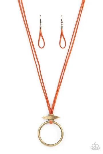 Paparazzi Noticeably Nomad - Orange - Necklace
