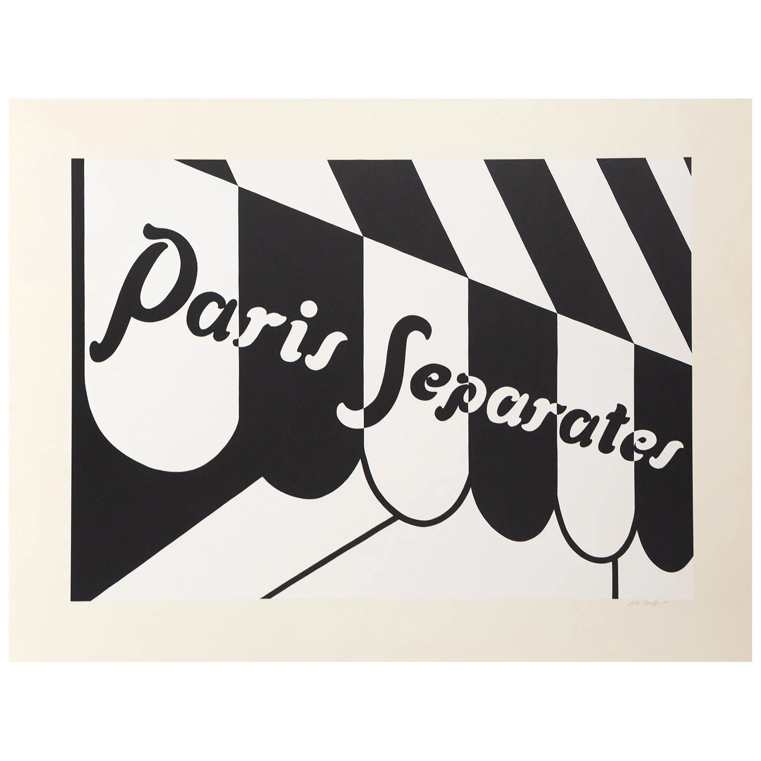 PATRICK CAULFIELD "PARIS SEPARATES" SCREENPRINT, 1973