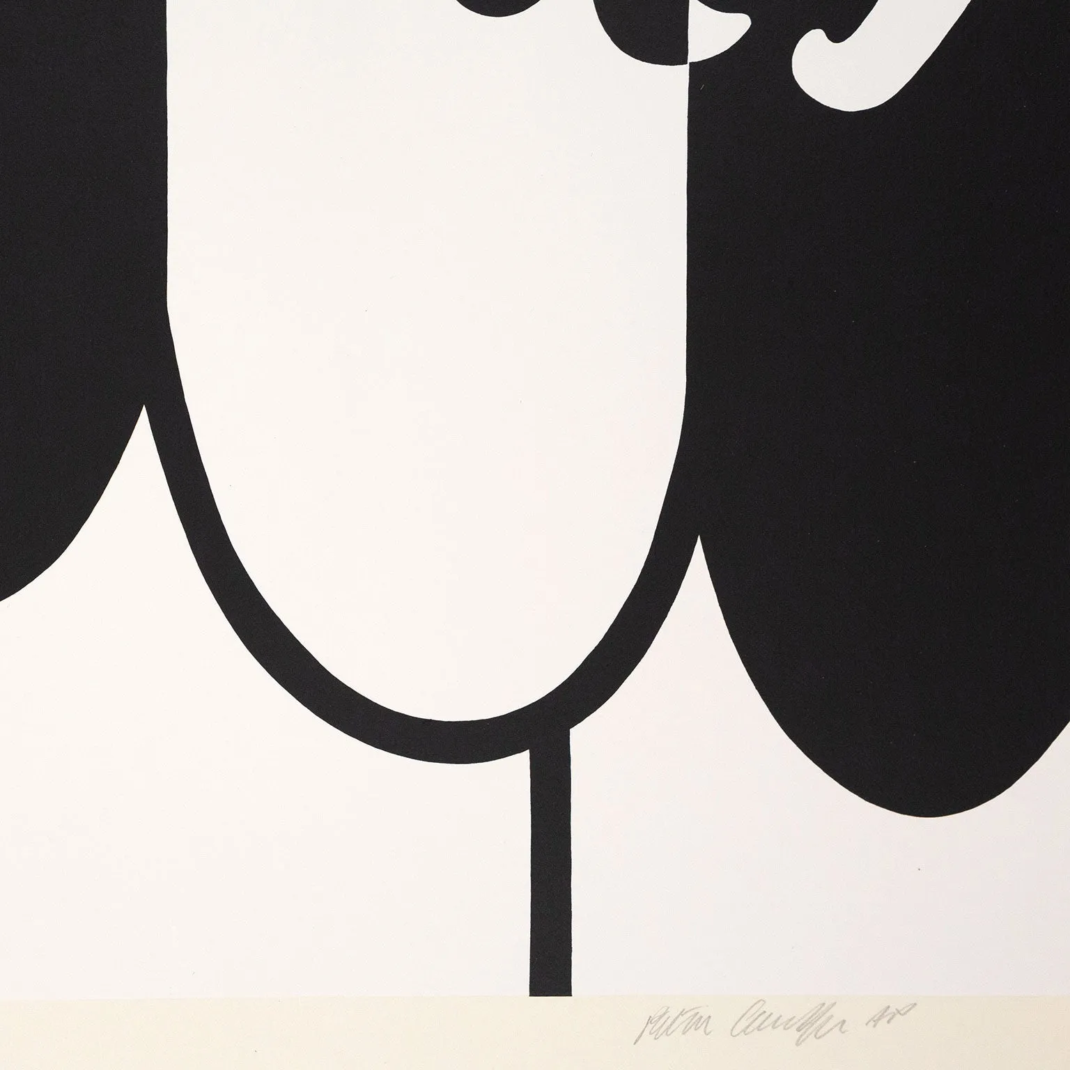 PATRICK CAULFIELD "PARIS SEPARATES" SCREENPRINT, 1973