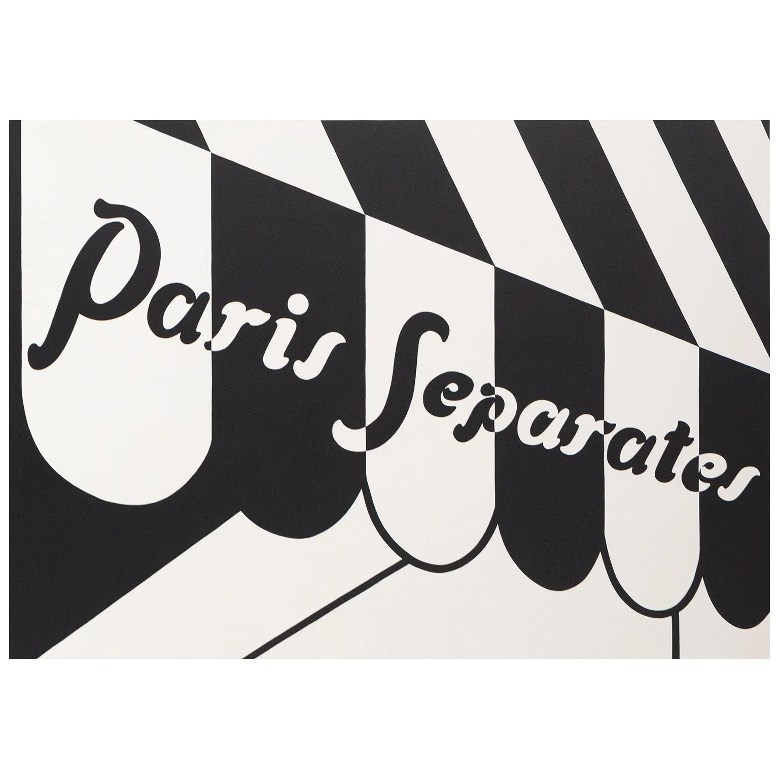 PATRICK CAULFIELD "PARIS SEPARATES" SCREENPRINT, 1973