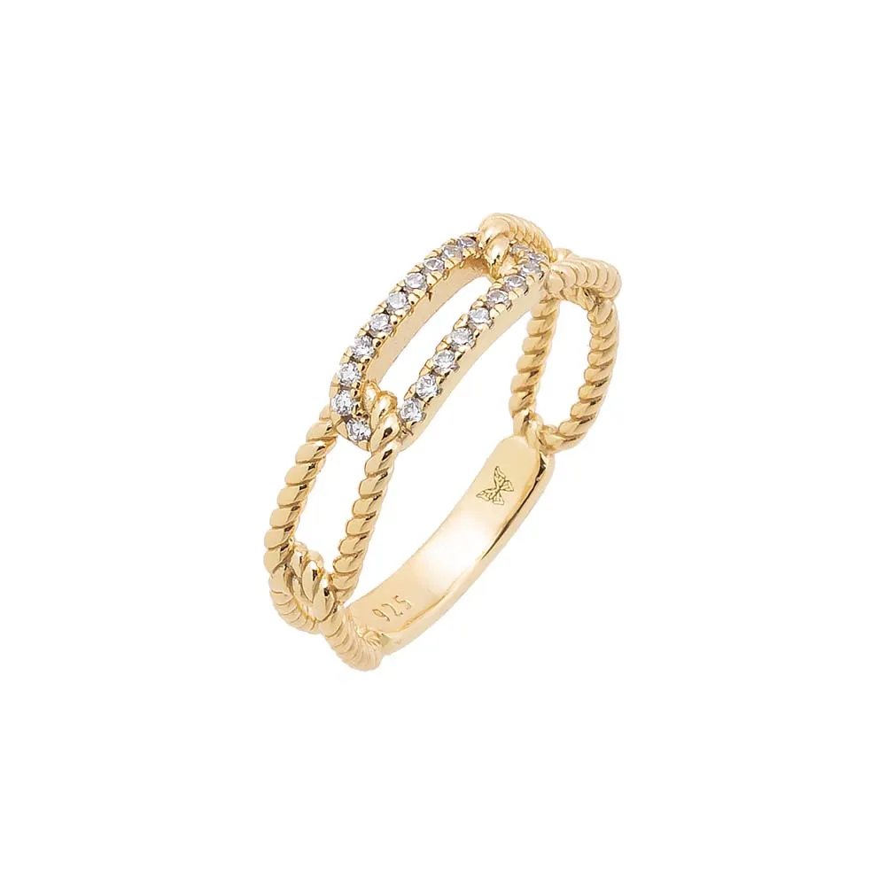Pavé Open Link Ring