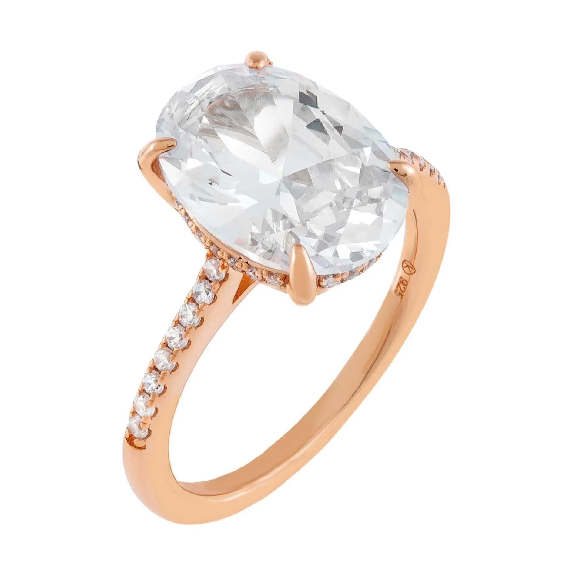 Pavé Oval Travel Ring