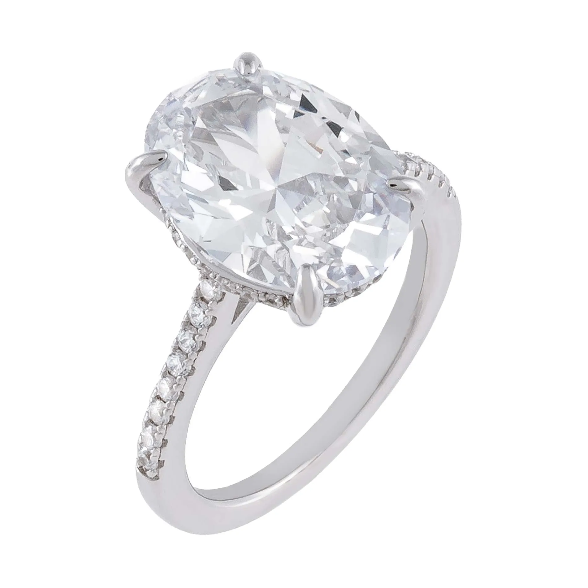Pavé Oval Travel Ring