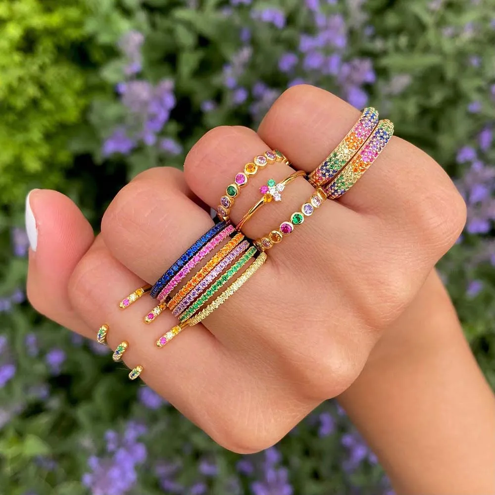 Pavé Rainbow Band