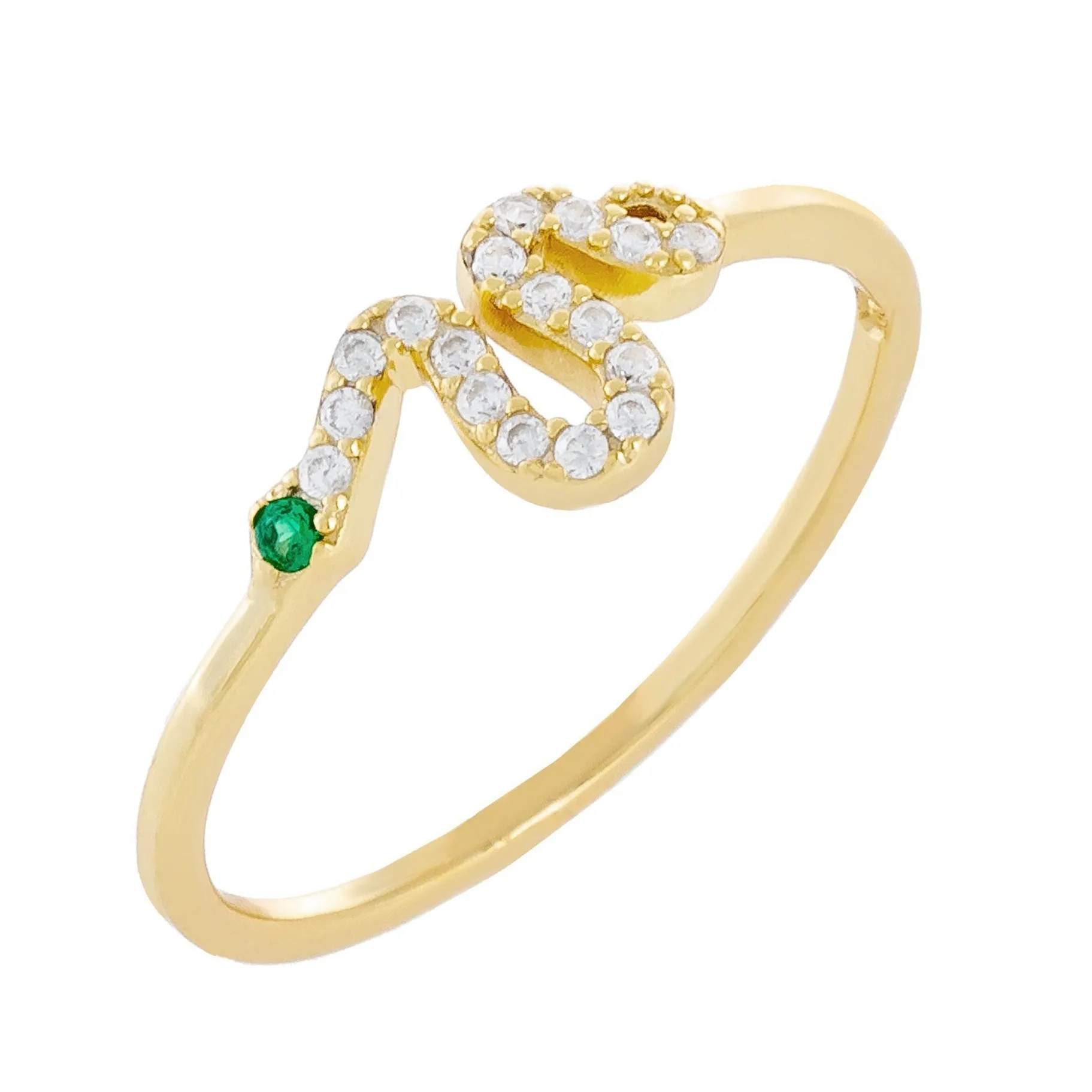 Pavé Snake Dainty Ring