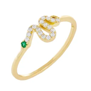Pavé Snake Dainty Ring