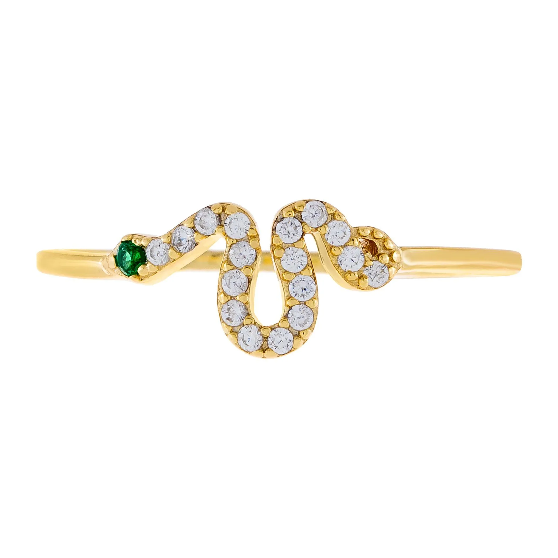 Pavé Snake Dainty Ring