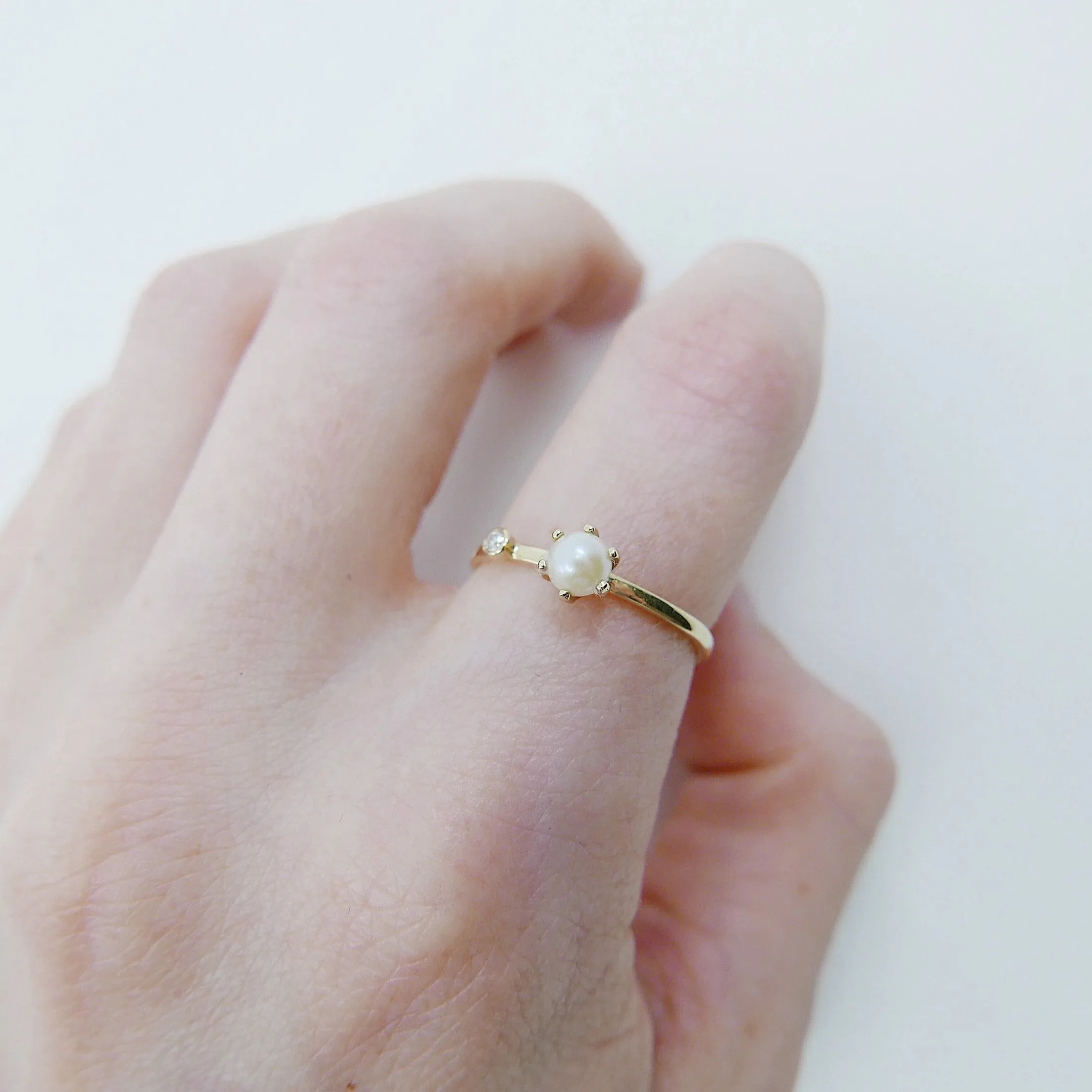 Pearl Duet Ring - Medium