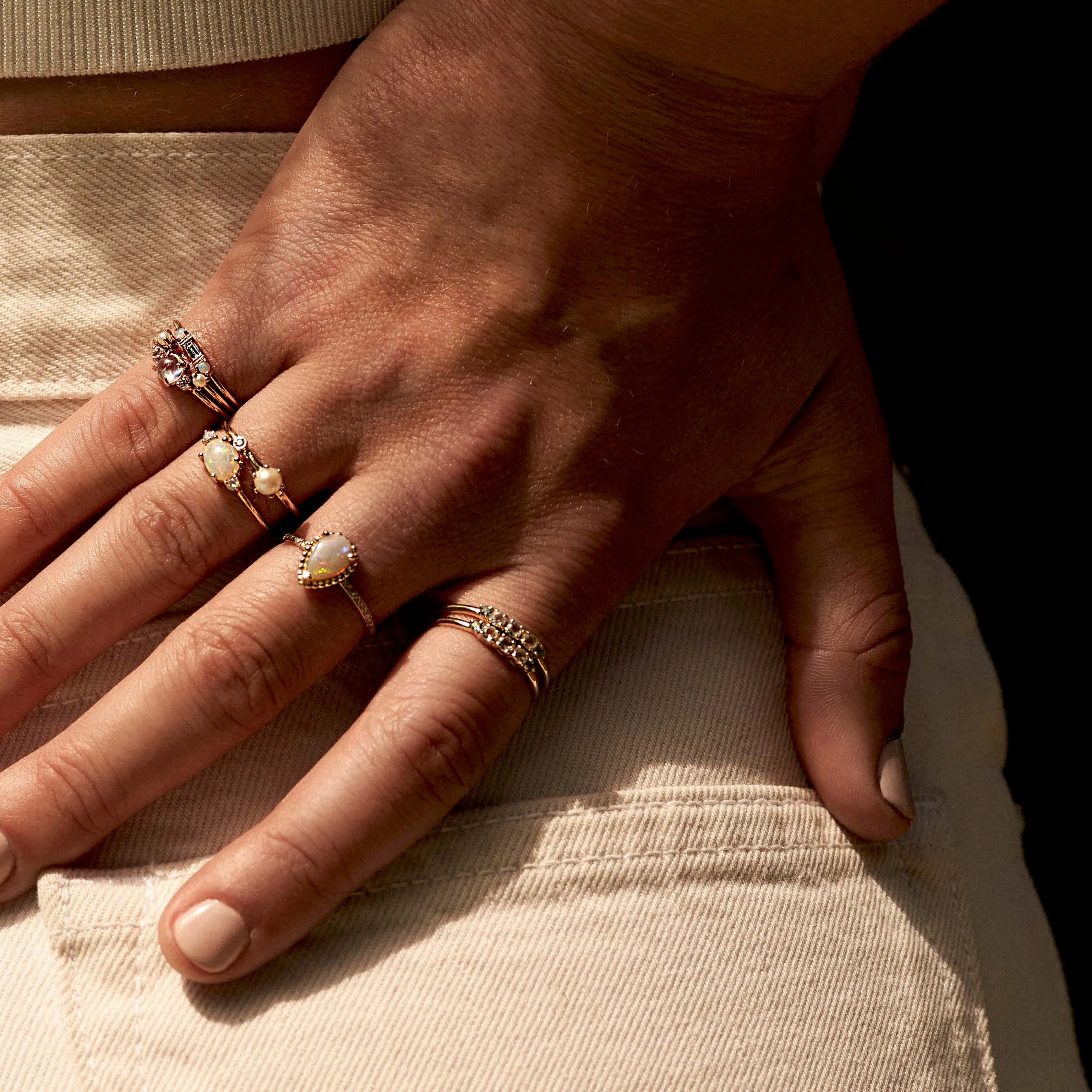 Pearl Duet Ring - Medium