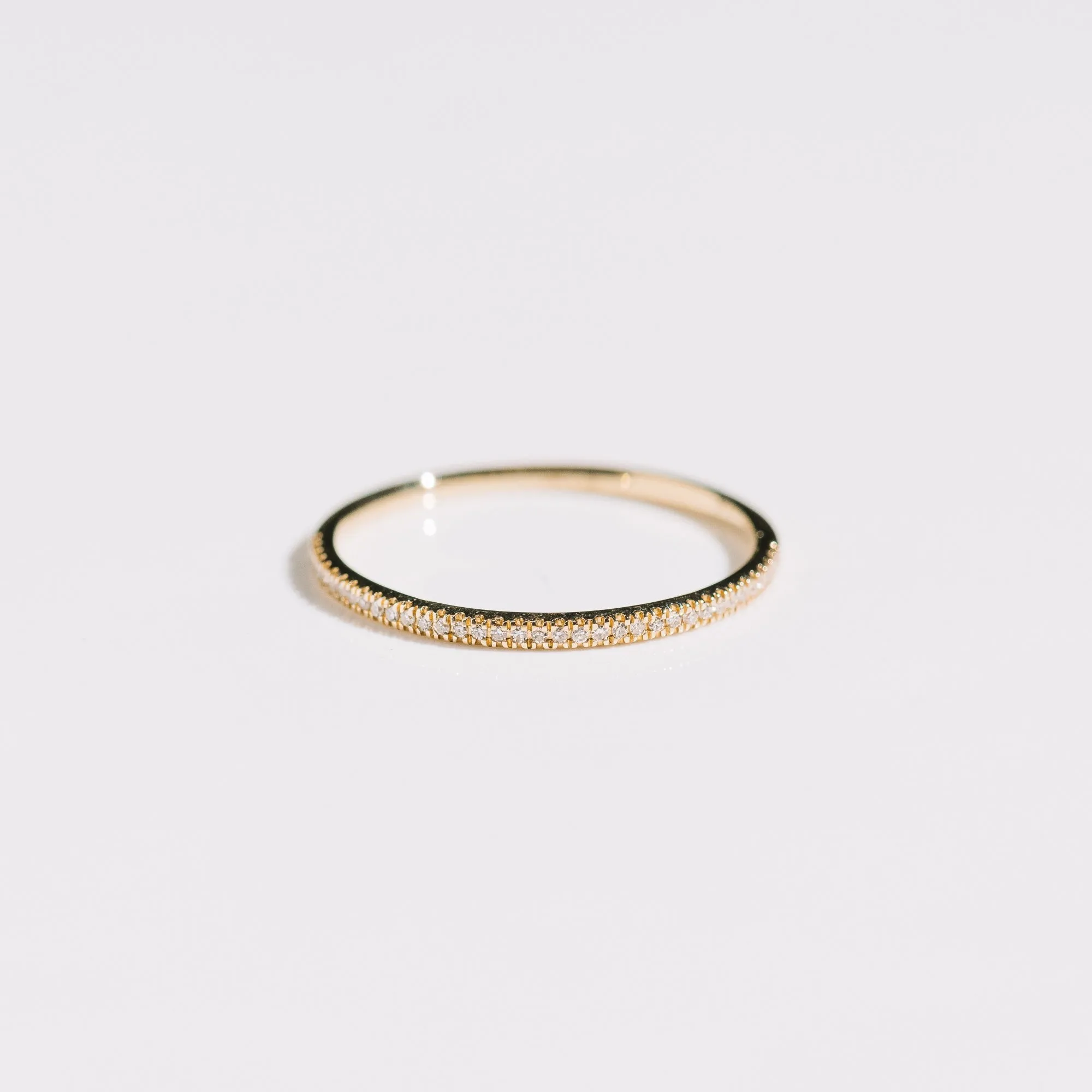 Petite Diamond Half Eternity Band in 14k Gold