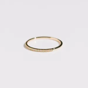 Petite Diamond Half Eternity Band in 14k Gold