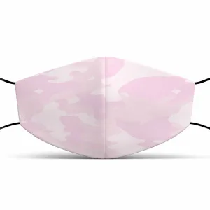 Pink Camo face mask with pocket