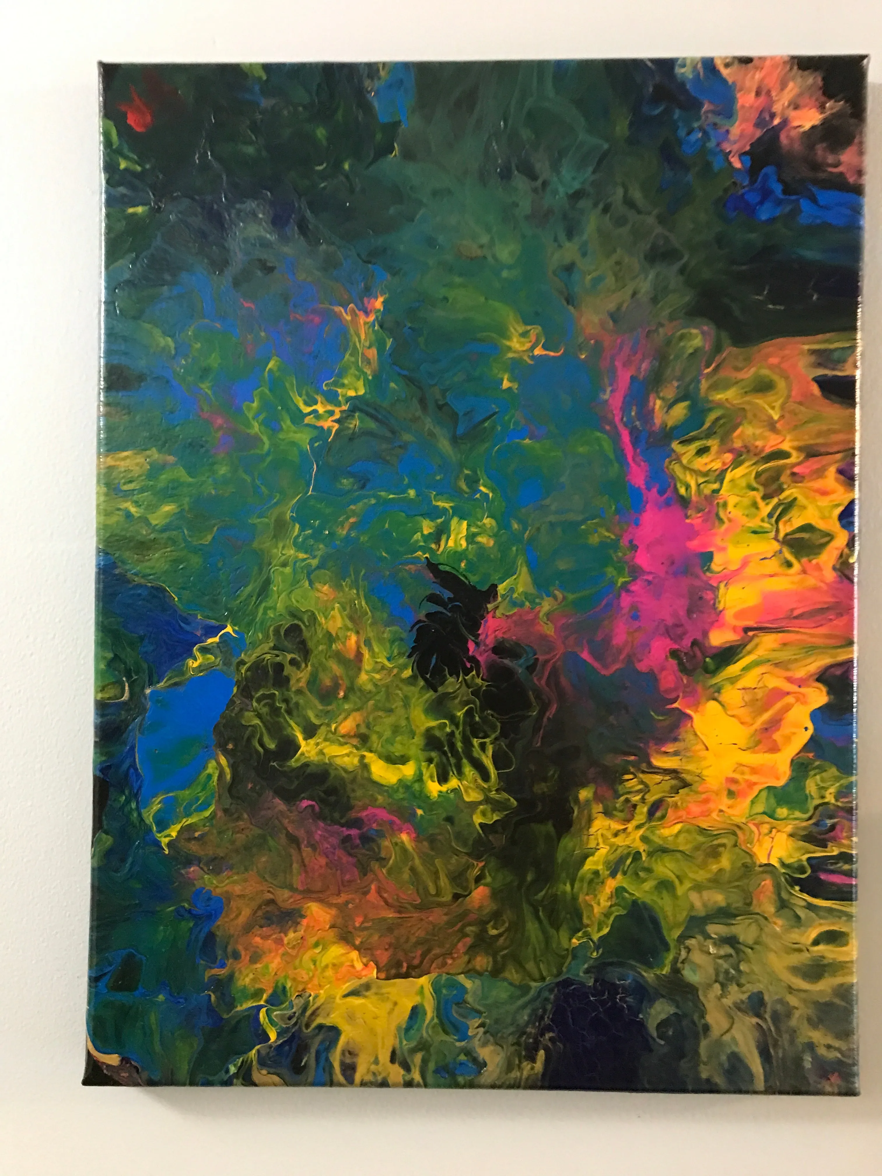 Poured Paint on Canvas Paintings