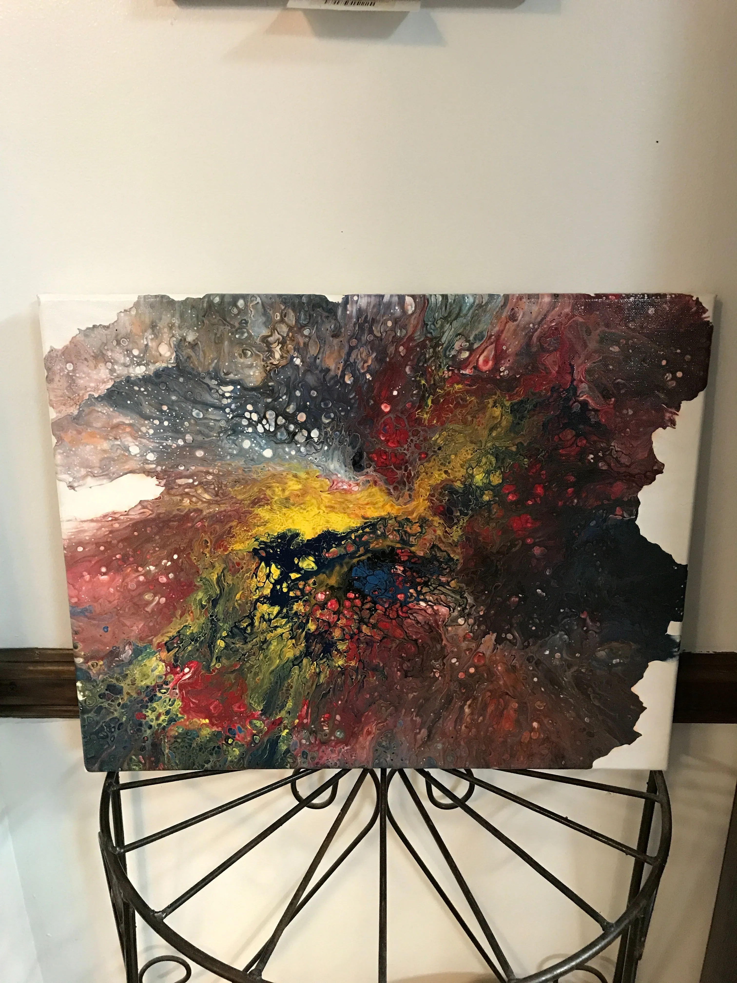 Poured Paint on Canvas Paintings