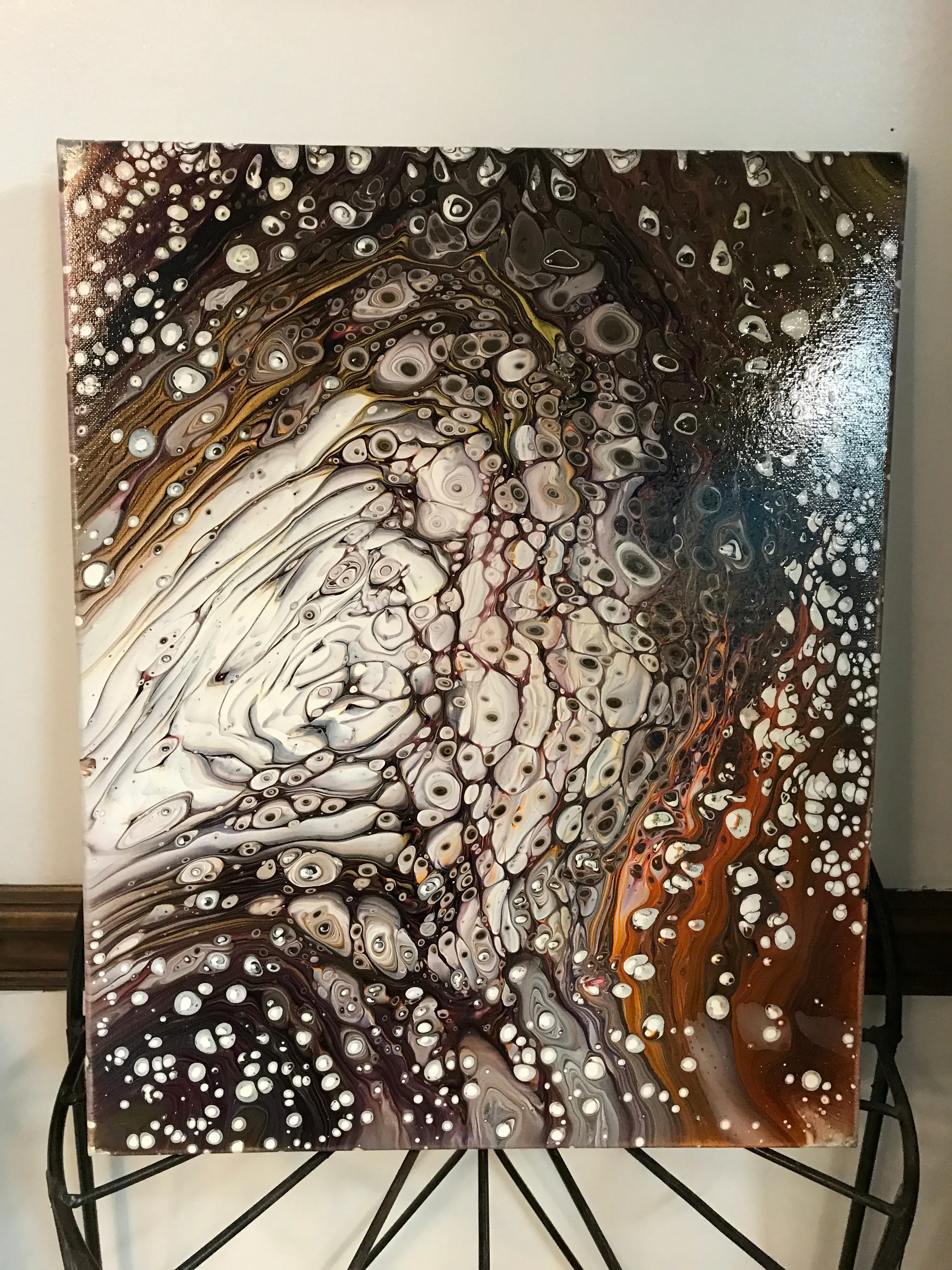 Poured Paint on Canvas Paintings