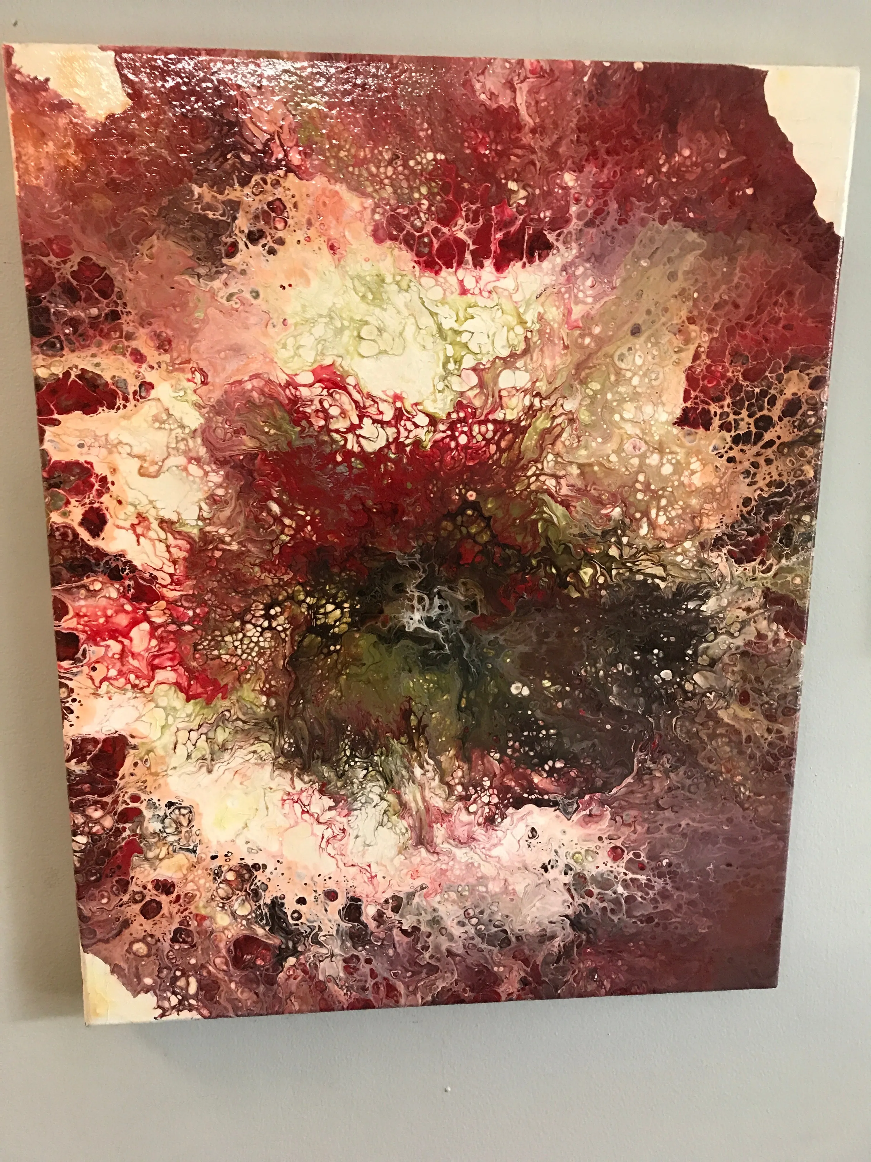 Poured Paint on Canvas Paintings