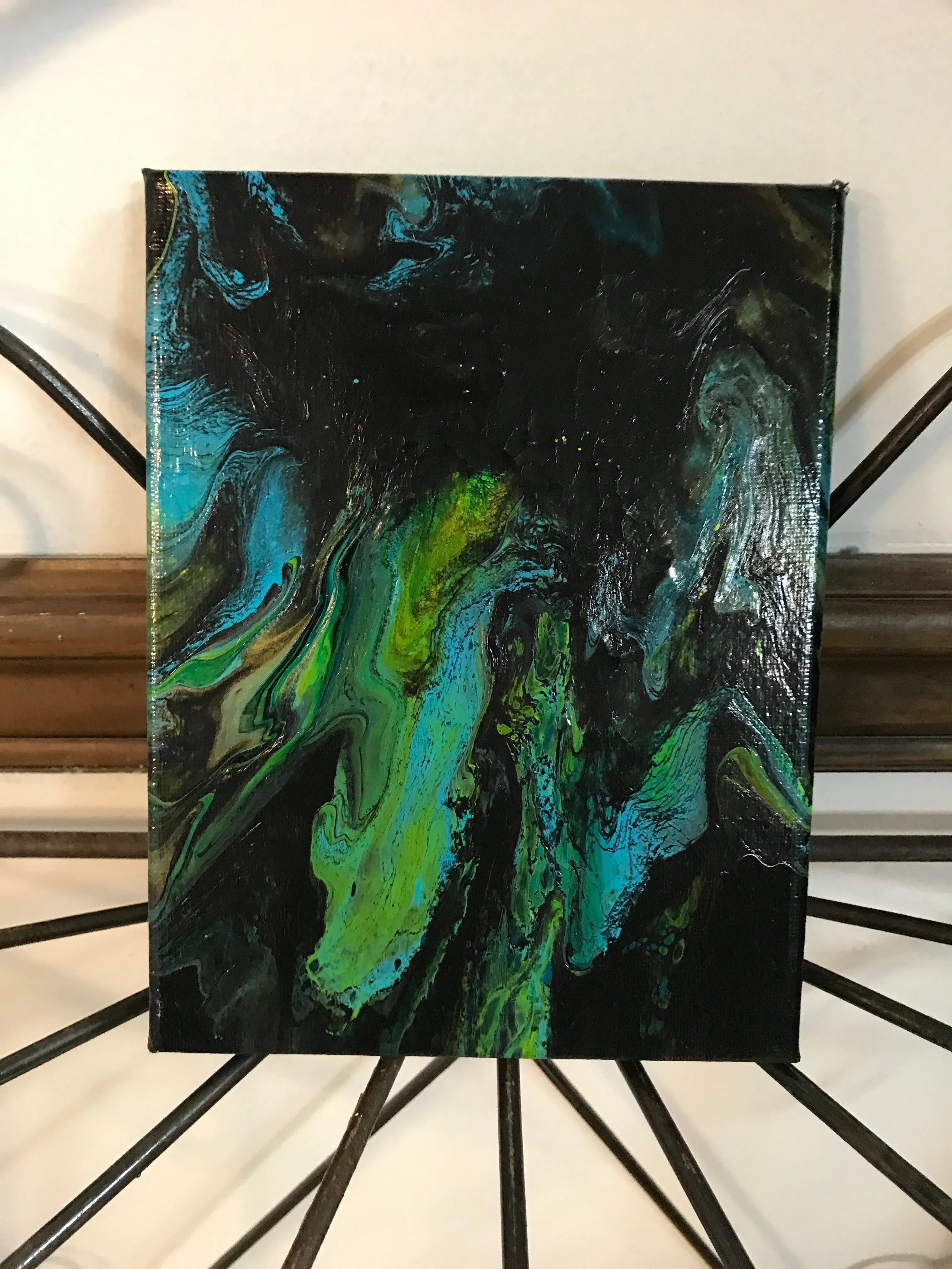 Poured Paint on Canvas Paintings