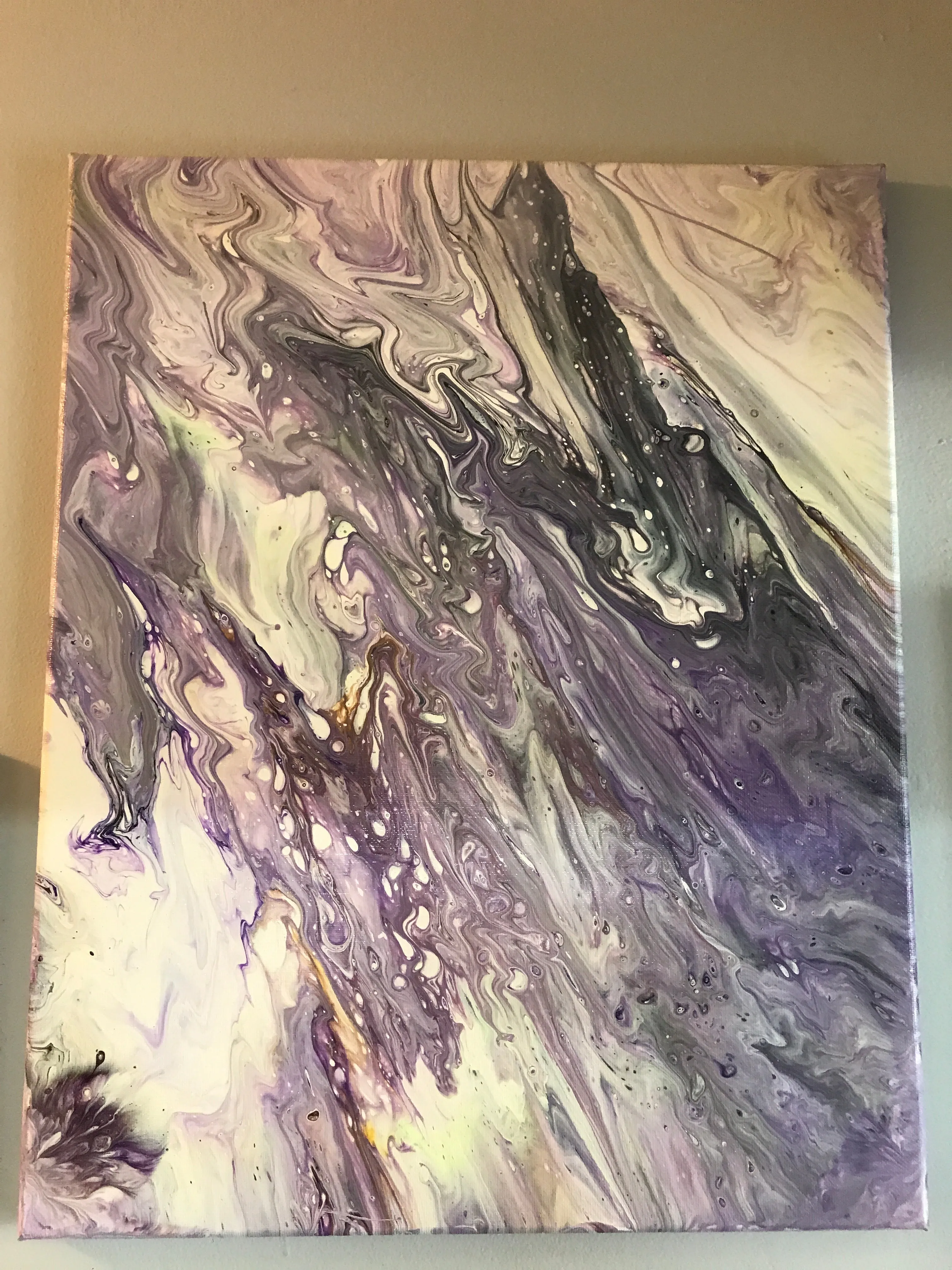 Poured Paint on Canvas Paintings