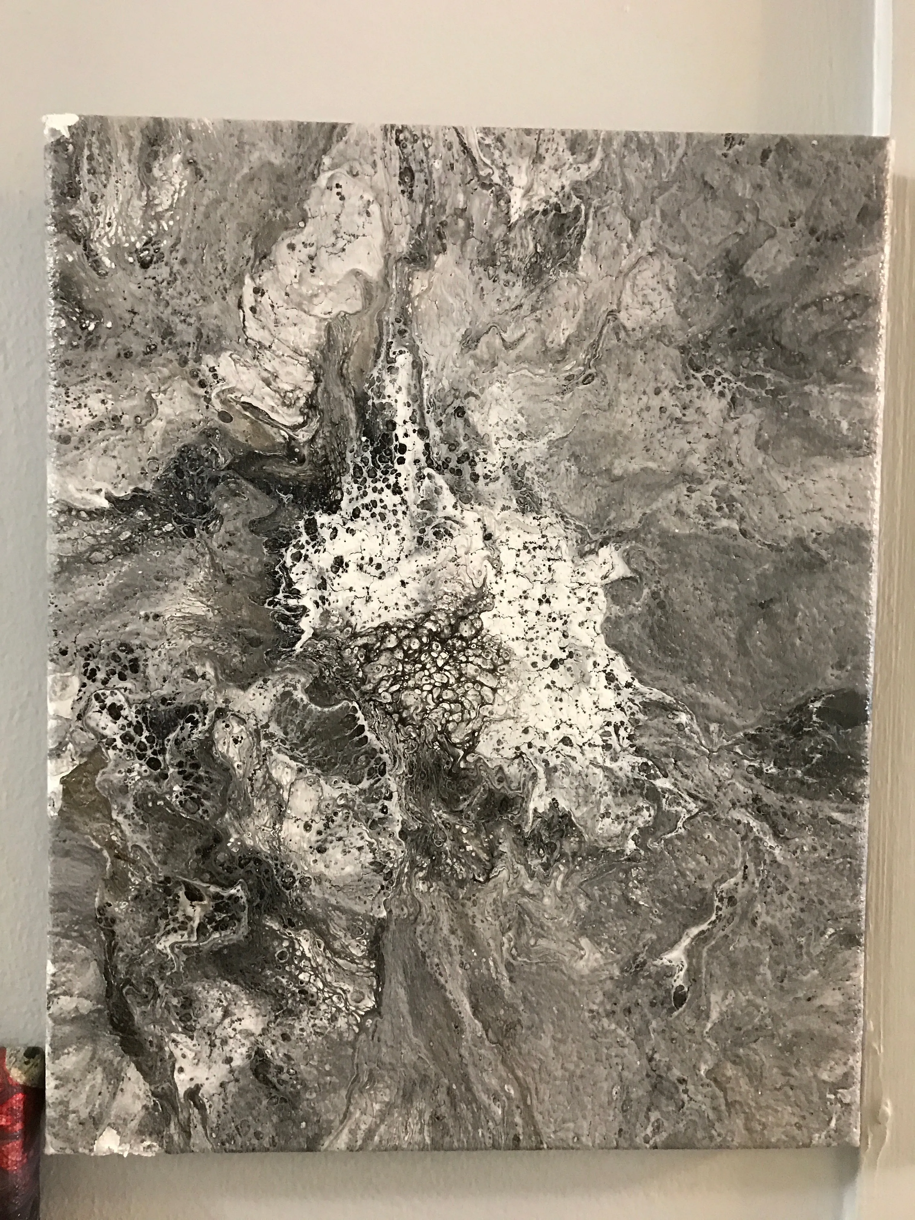 Poured Paint on Canvas Paintings