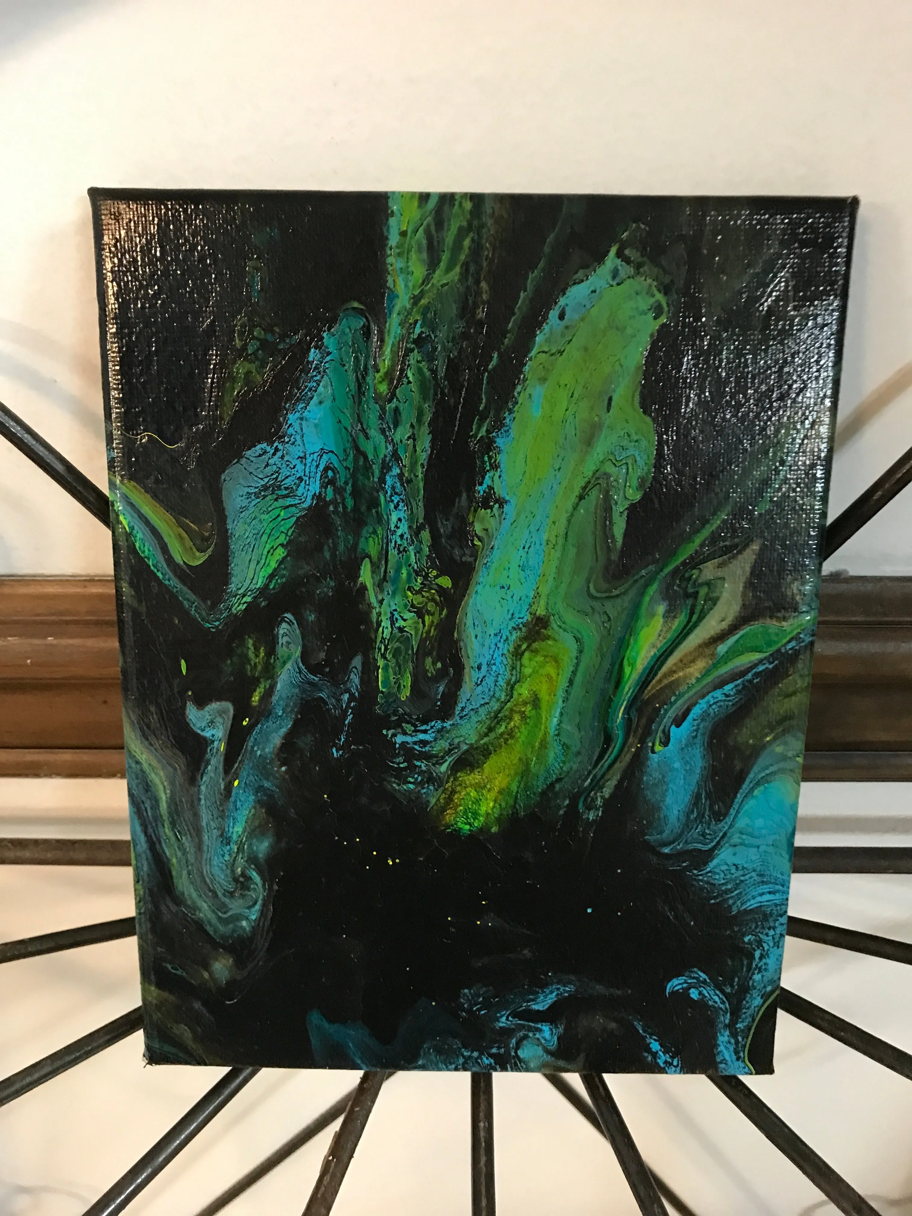 Poured Paint on Canvas Paintings