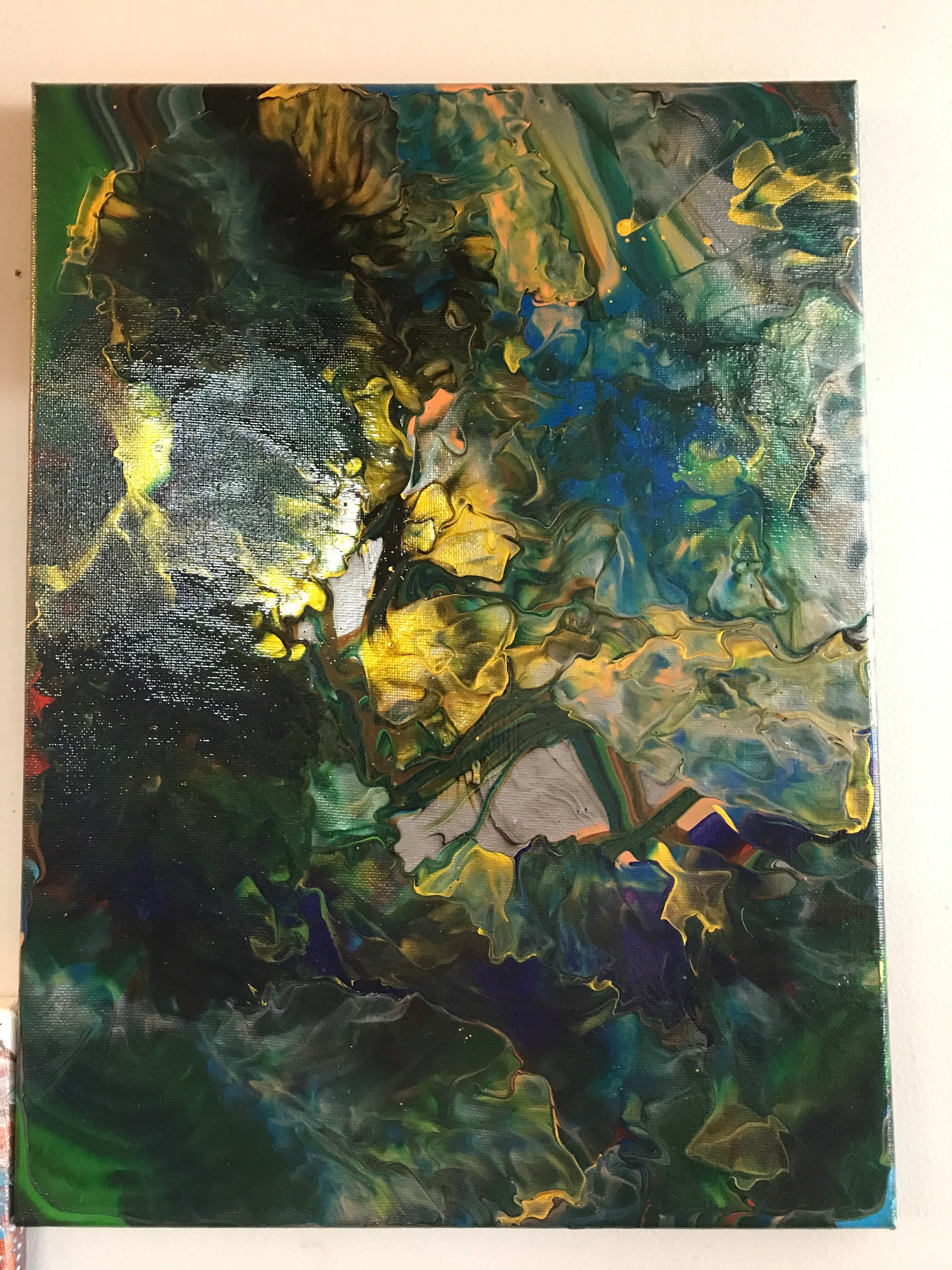 Poured Paint on Canvas Paintings