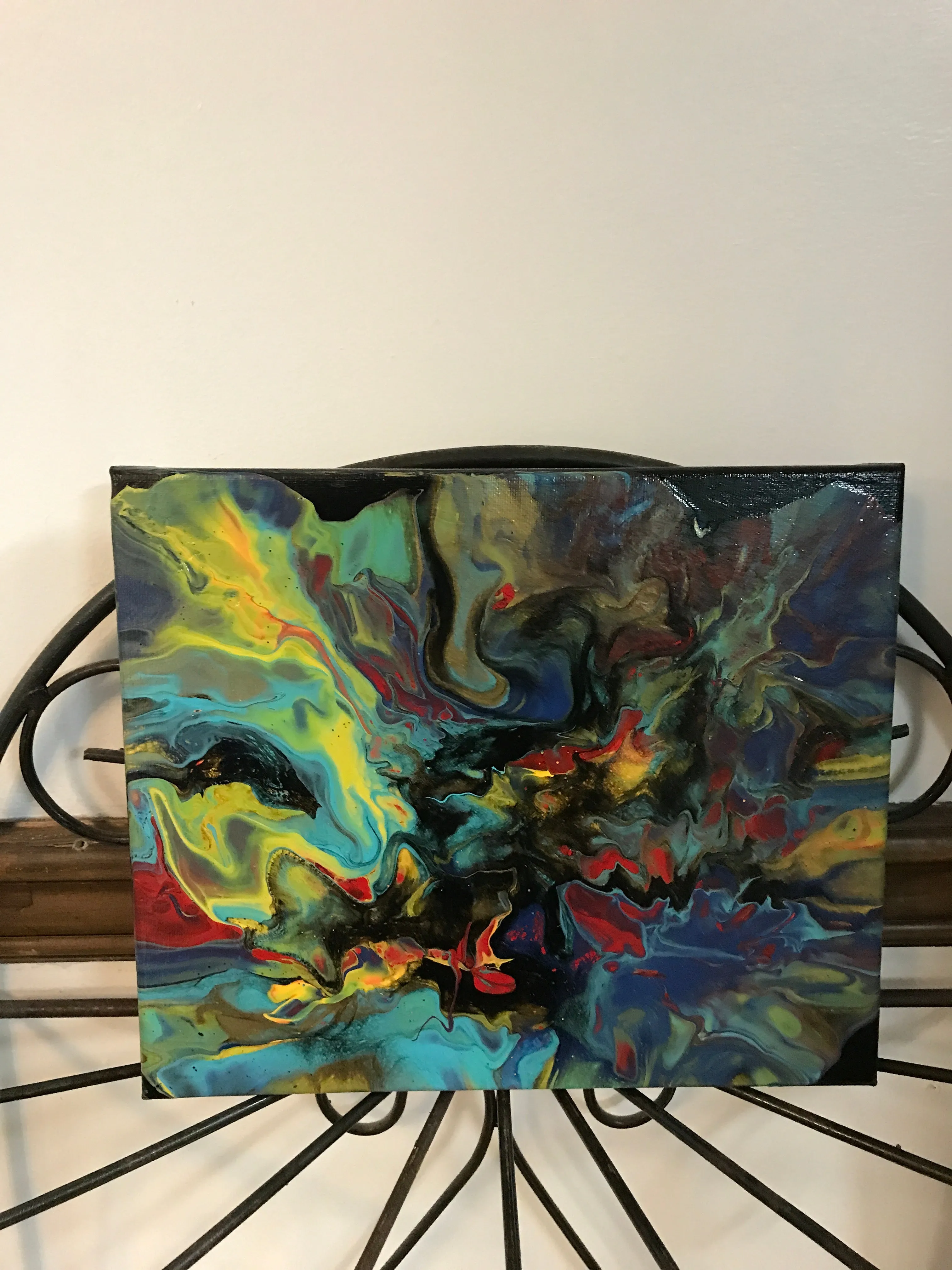 Poured Paint on Canvas Paintings