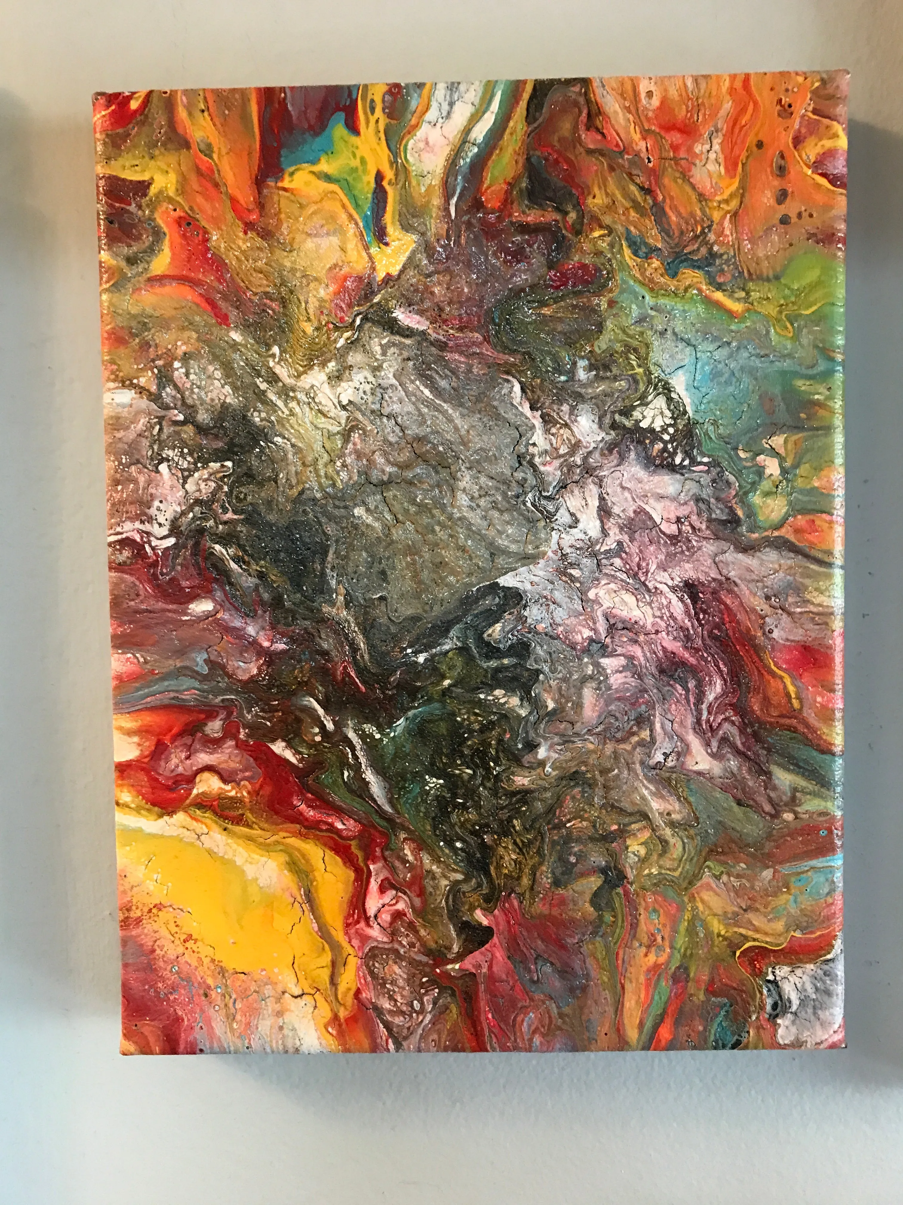 Poured Paint on Canvas Paintings