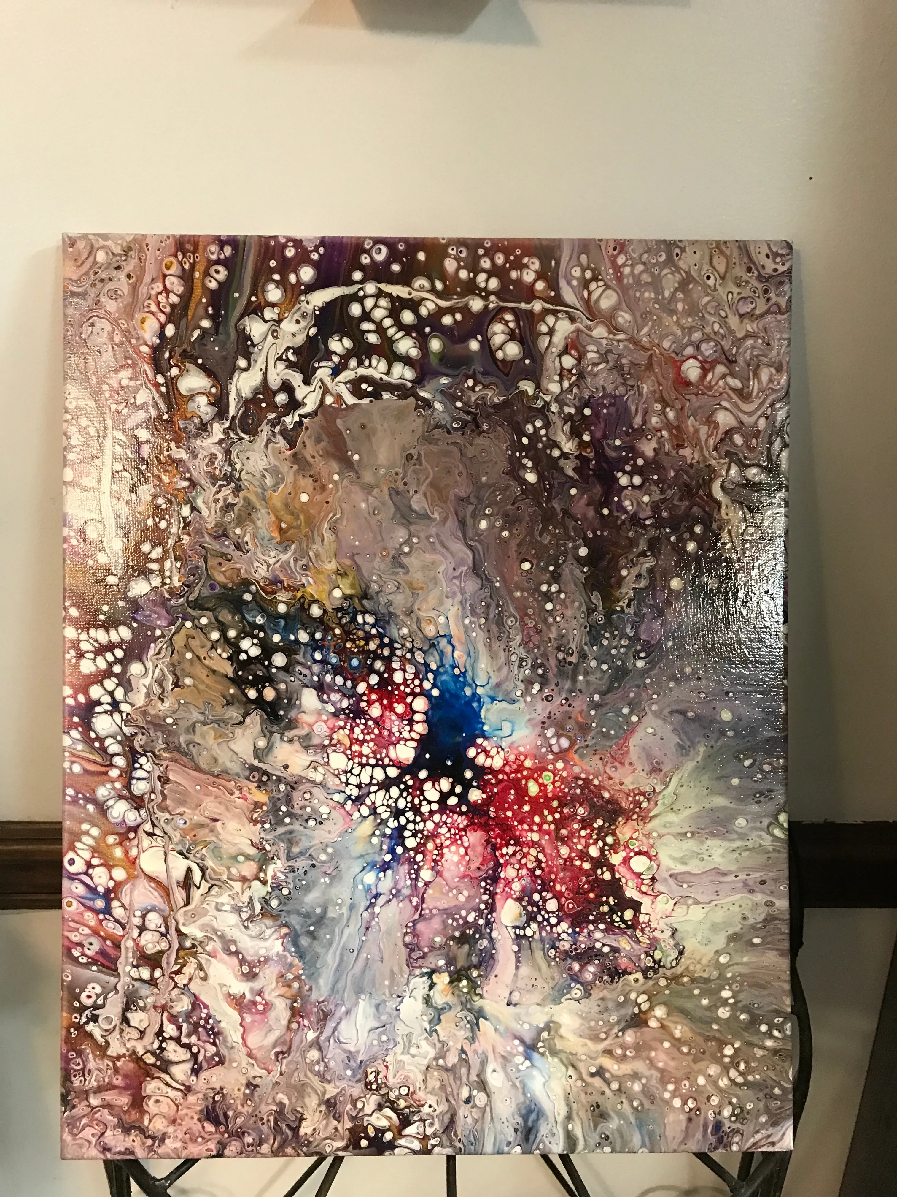 Poured Paint on Canvas Paintings