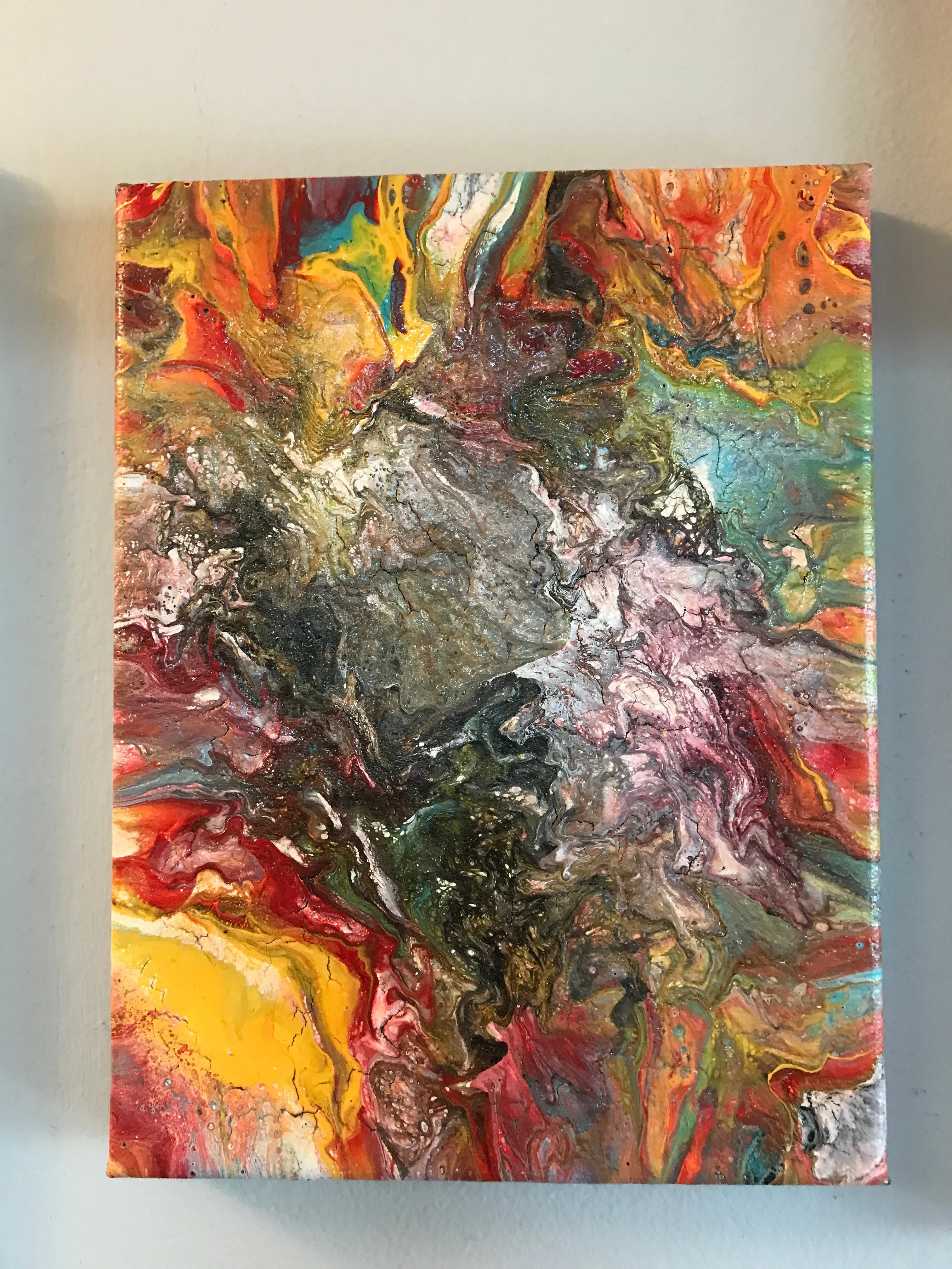 Poured Paint on Canvas Paintings